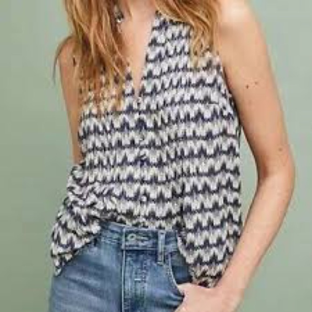 Anthropologie Maeve Sleeveless Ikat Tank